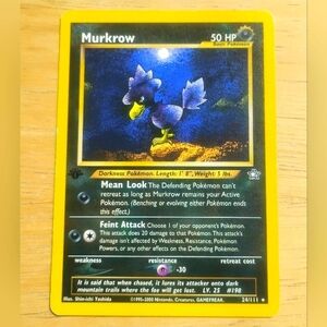 * LP WOTC 1st Edition Murkrow 24/111 Neo Genesis Pokemon Card
